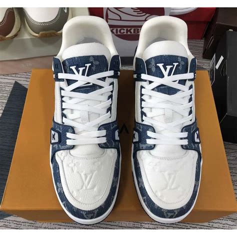 lv skate trainers blue|louis vuitton lv sneakers.